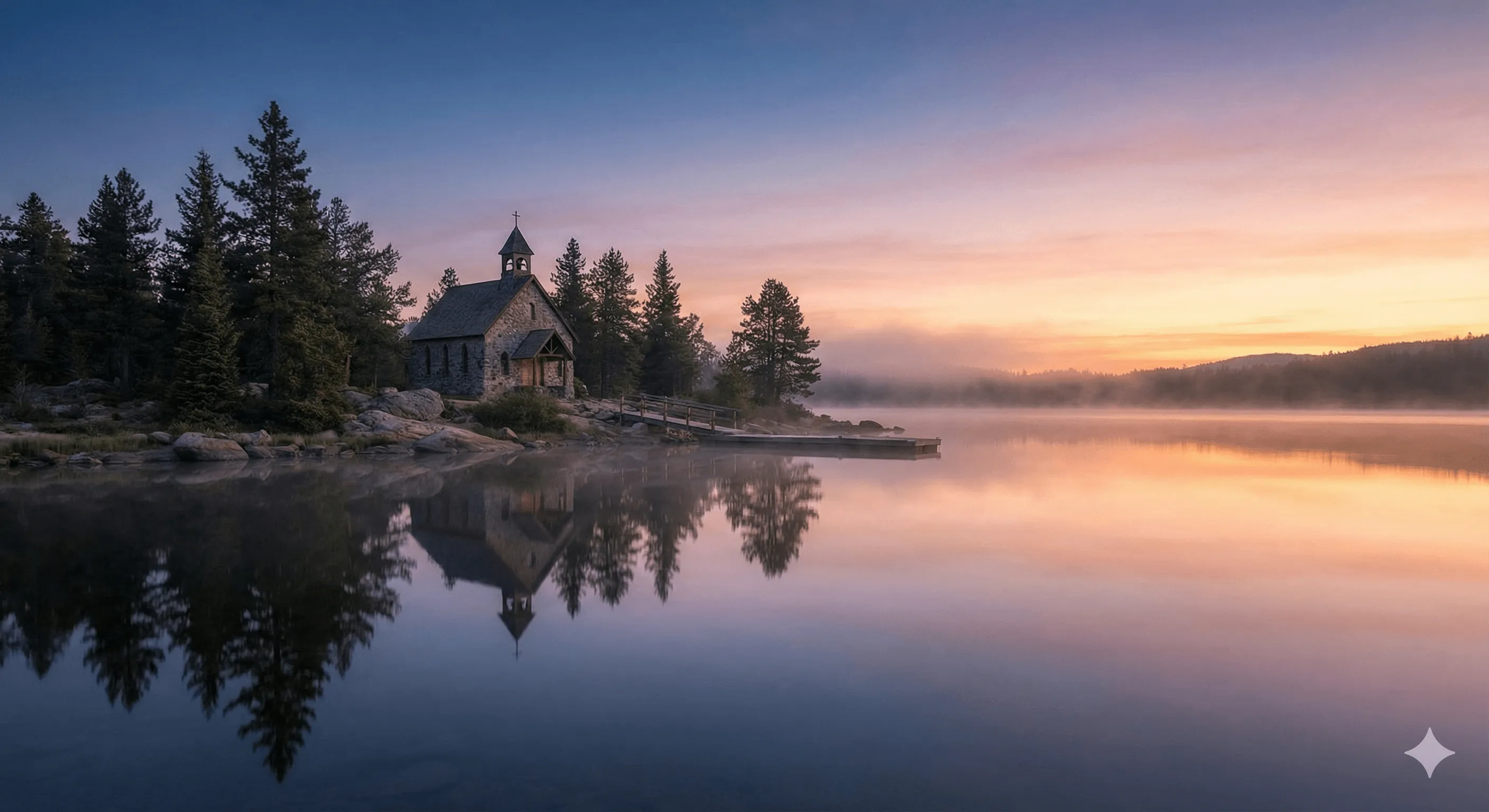 Calm lake at dawn representing inner peace and control