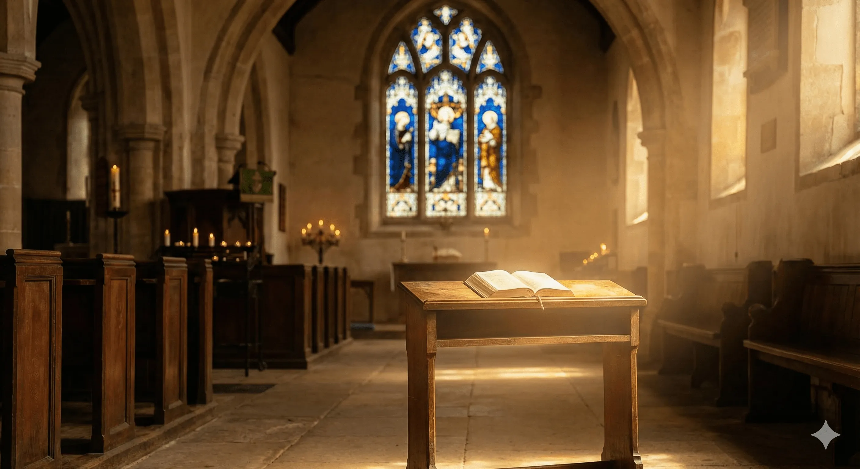 Sunlight streaming through church windows symbolizing hope in depression therapy